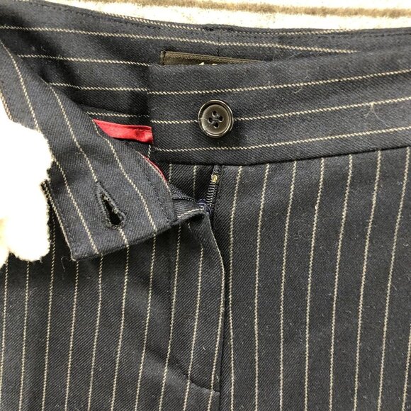 1.2.3 Paris Pinstriped Dress Pant Navy Blue Womens Size EU 40 US 10 Tapered Leg - Picture 7 of 11